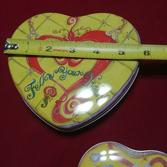 Set of 3 Brighton Metal Tin Collector Heart Tins - Picture 6 of 8